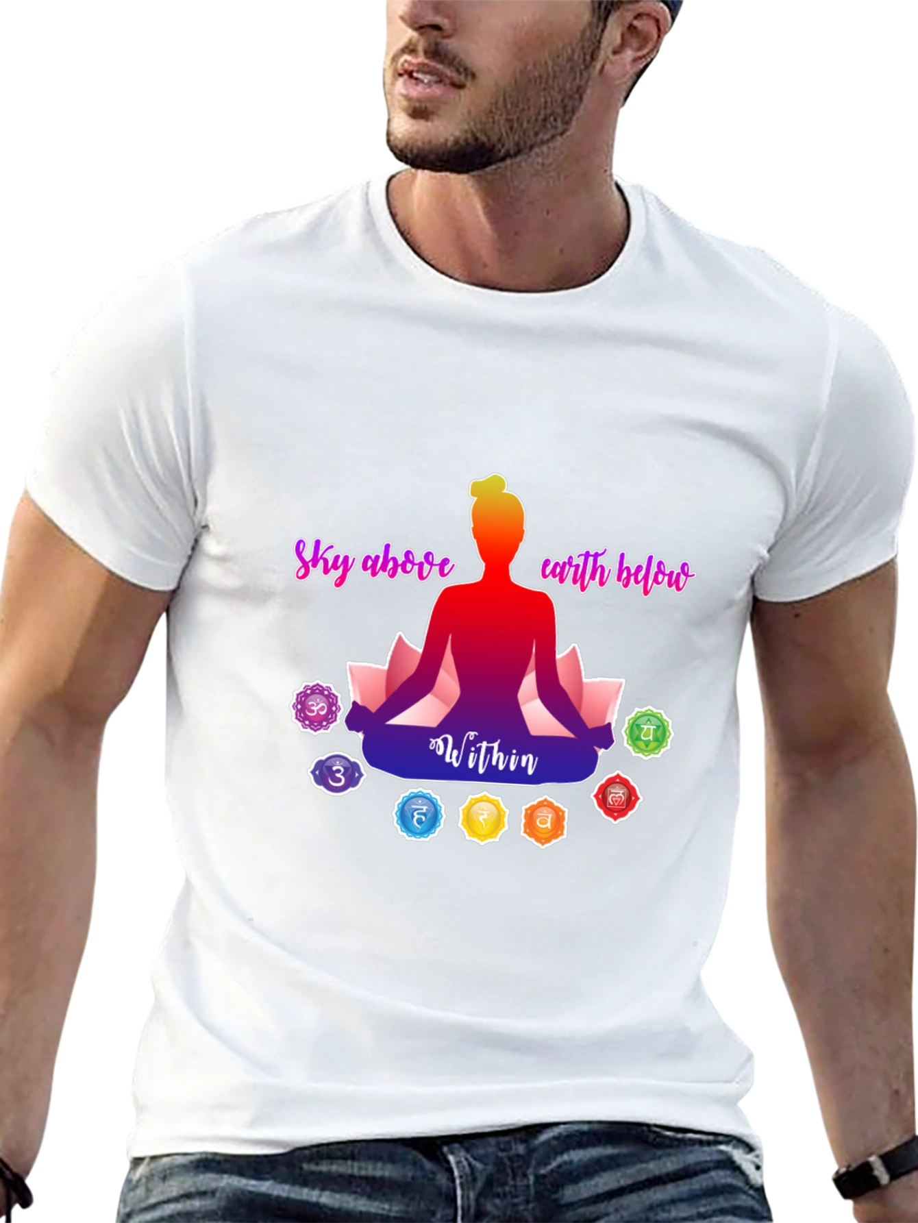 Chakra Meditation T-Shirt - Sky Above Earth Below