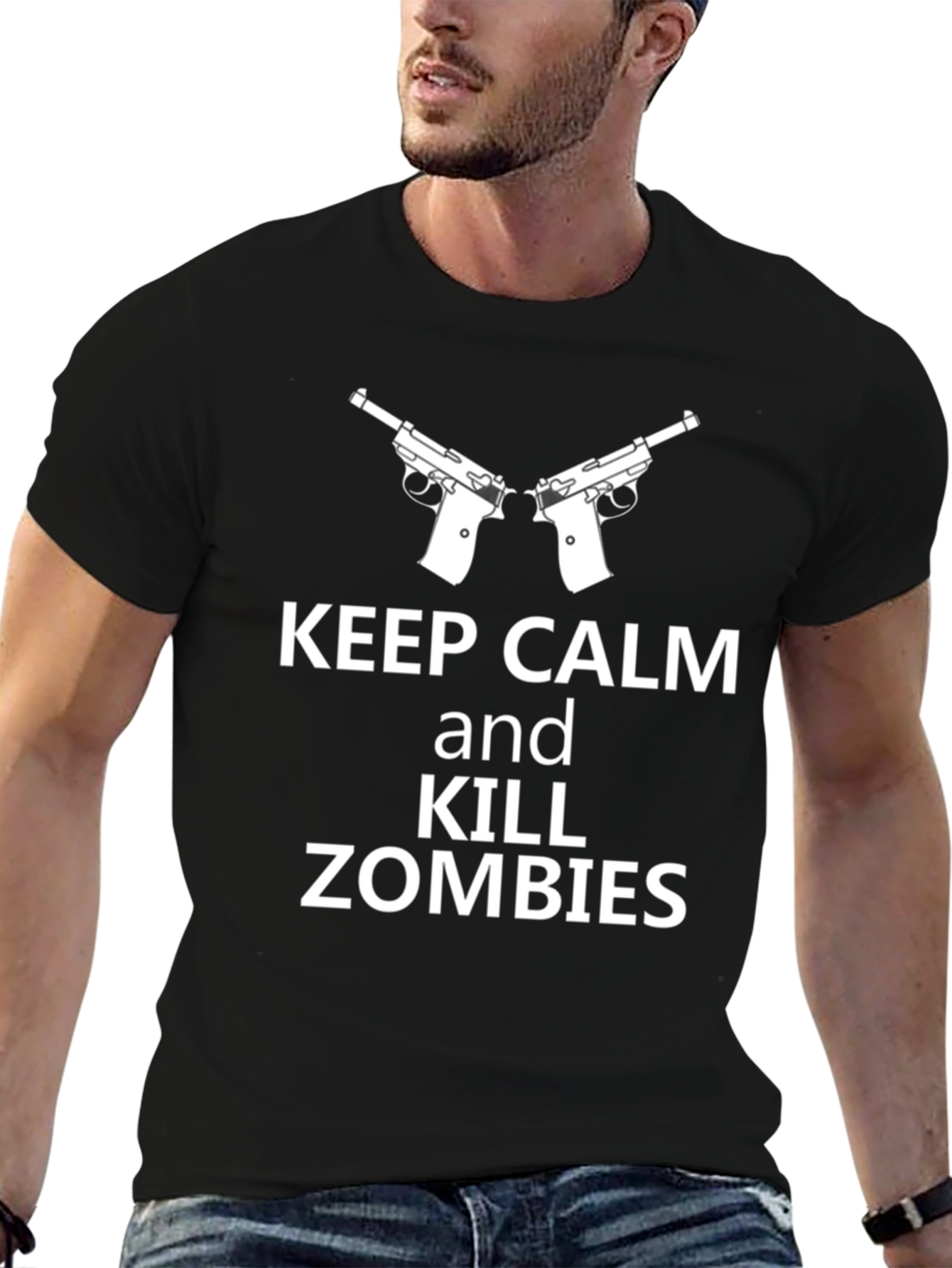 Keep Calm & Kill Zombies T-Shirt: Funny Graphic Tee