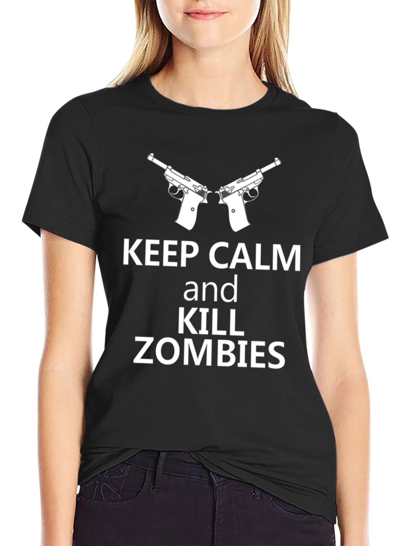 Keep Calm & Kill Zombies T-Shirt: Funny Graphic Tee