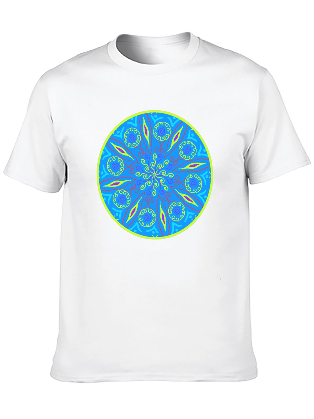 Vibrant Mandala Graphic Tee - Soft Black Cotton T-Shirt