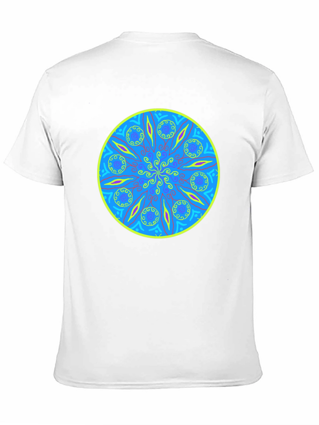 Vibrant Mandala Graphic Tee - Soft Black Cotton T-Shirt