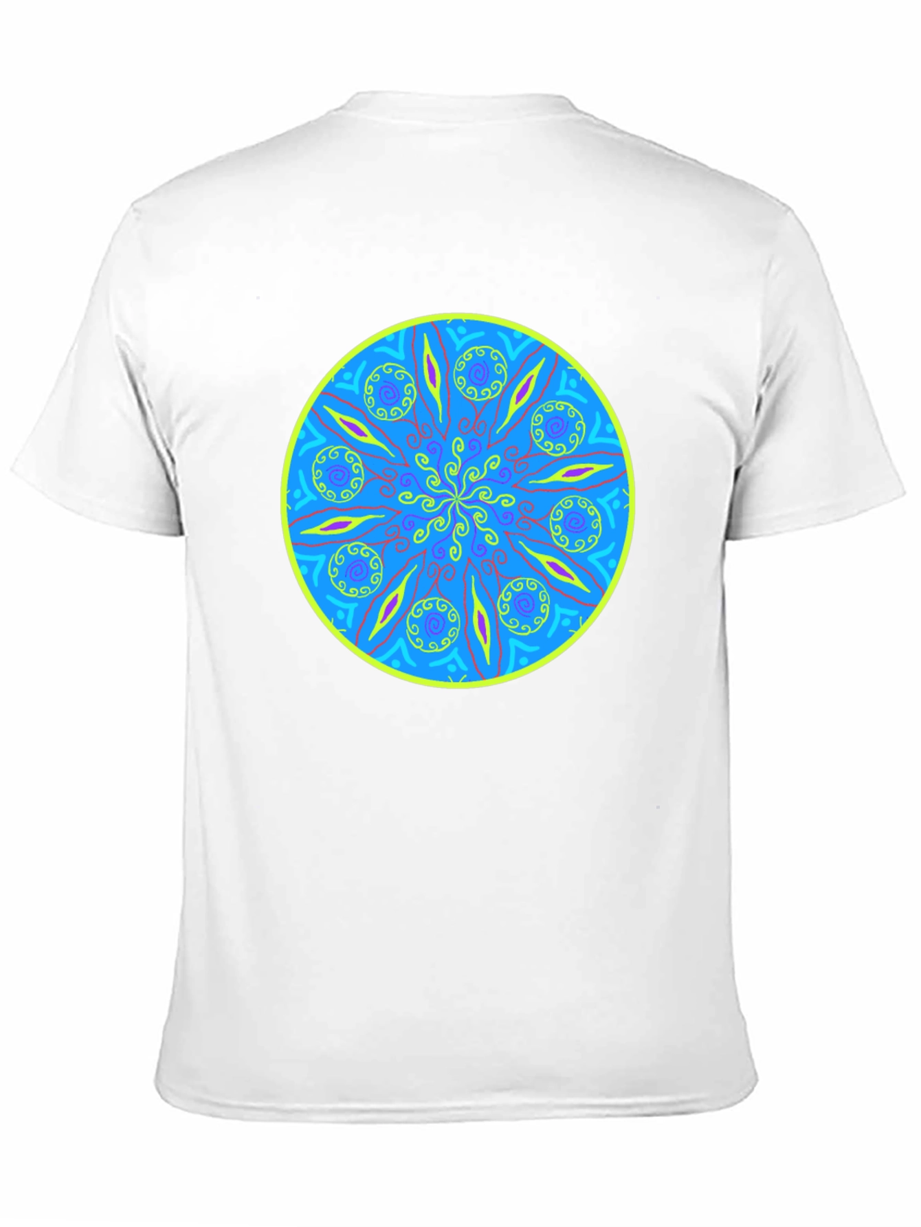 Vibrant Mandala Graphic Tee - Soft Black Cotton T-Shirt