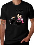 Cooking with Cat Graphic T-Shirt
