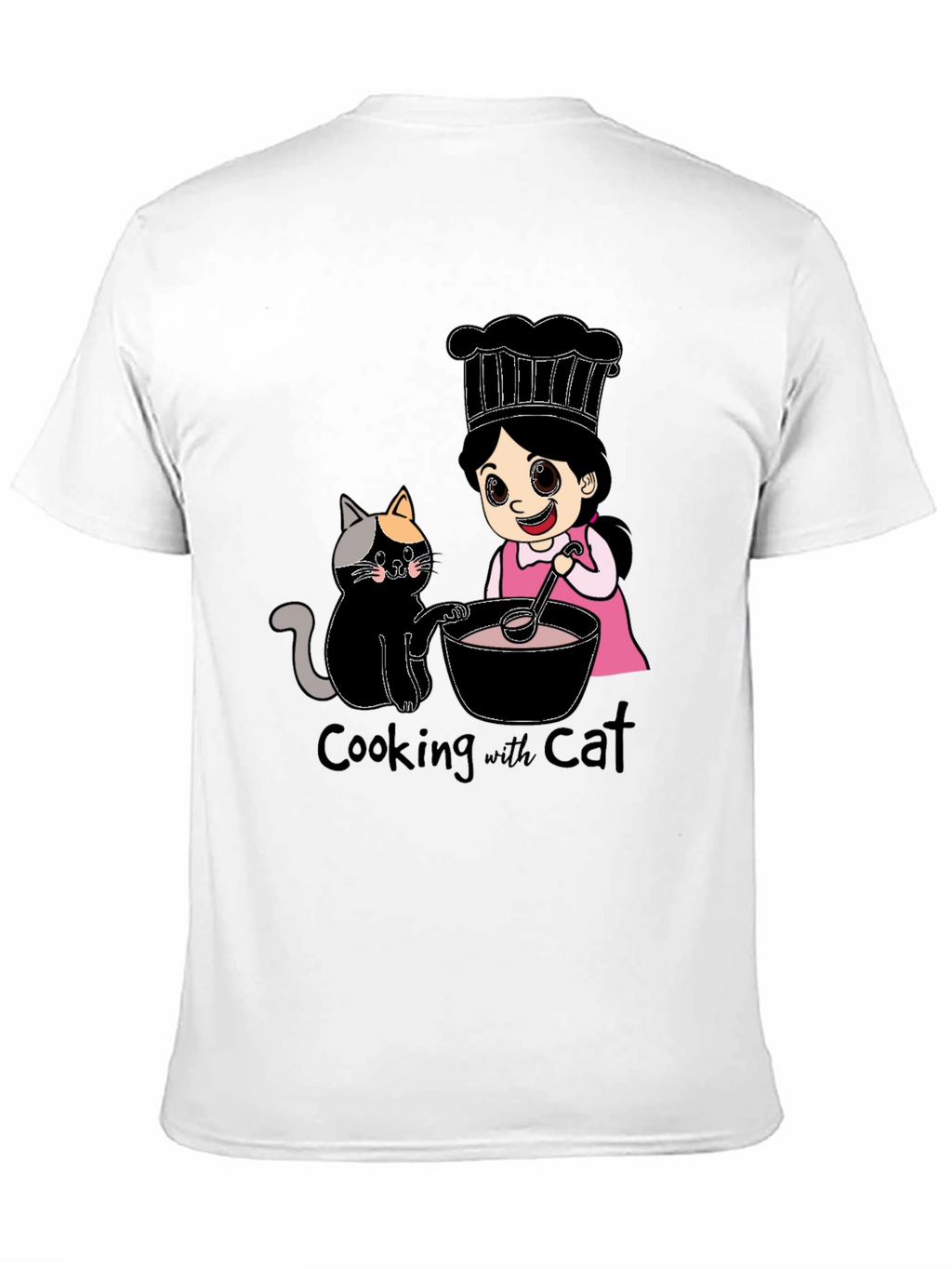 Cooking with Cat Graphic T-Shirt