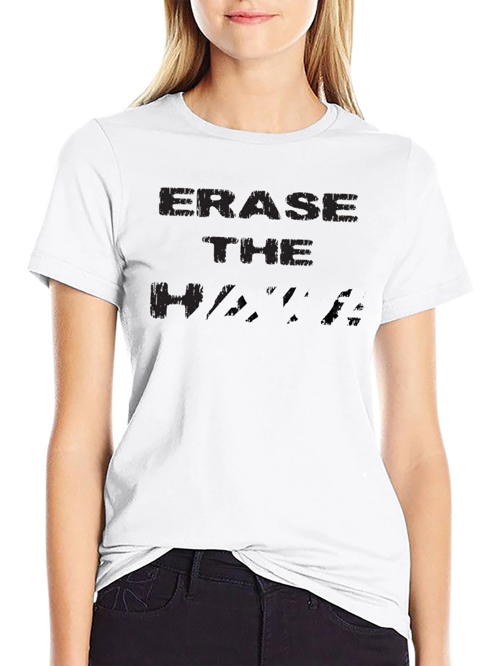 Erase The Haters Black Graphic Tee
