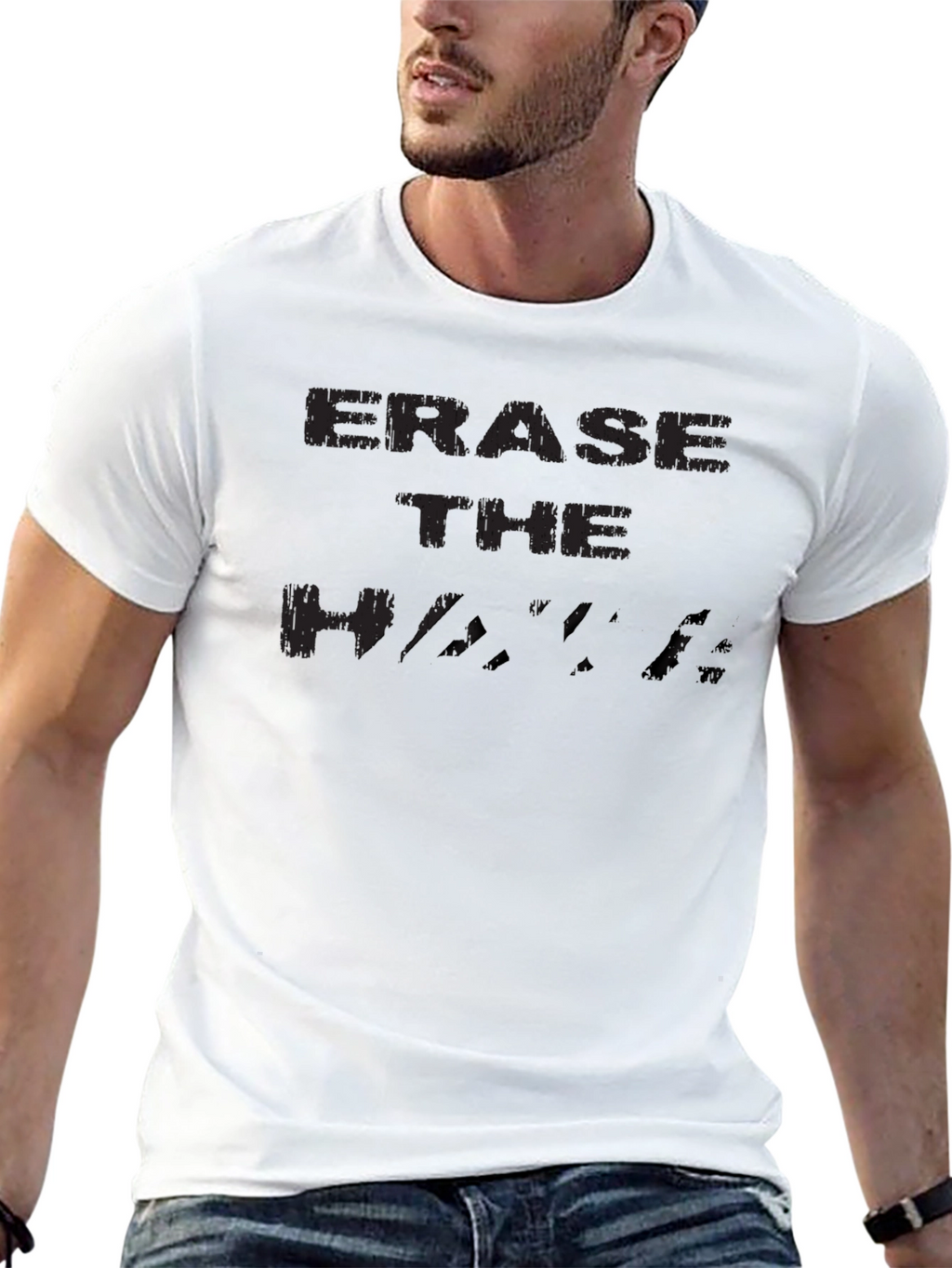 Erase The Haters Black Graphic Tee