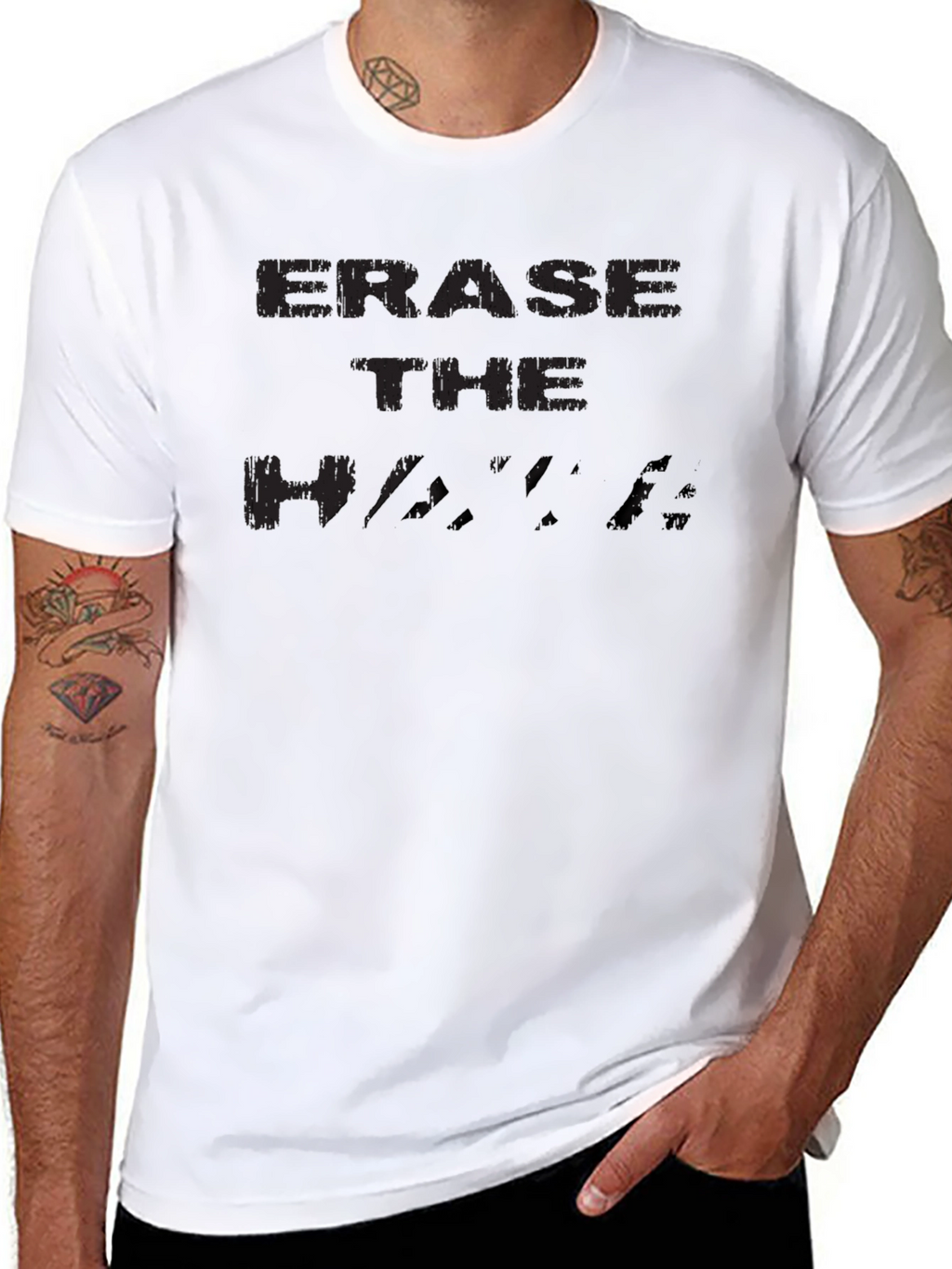 Erase The Haters Black Graphic Tee