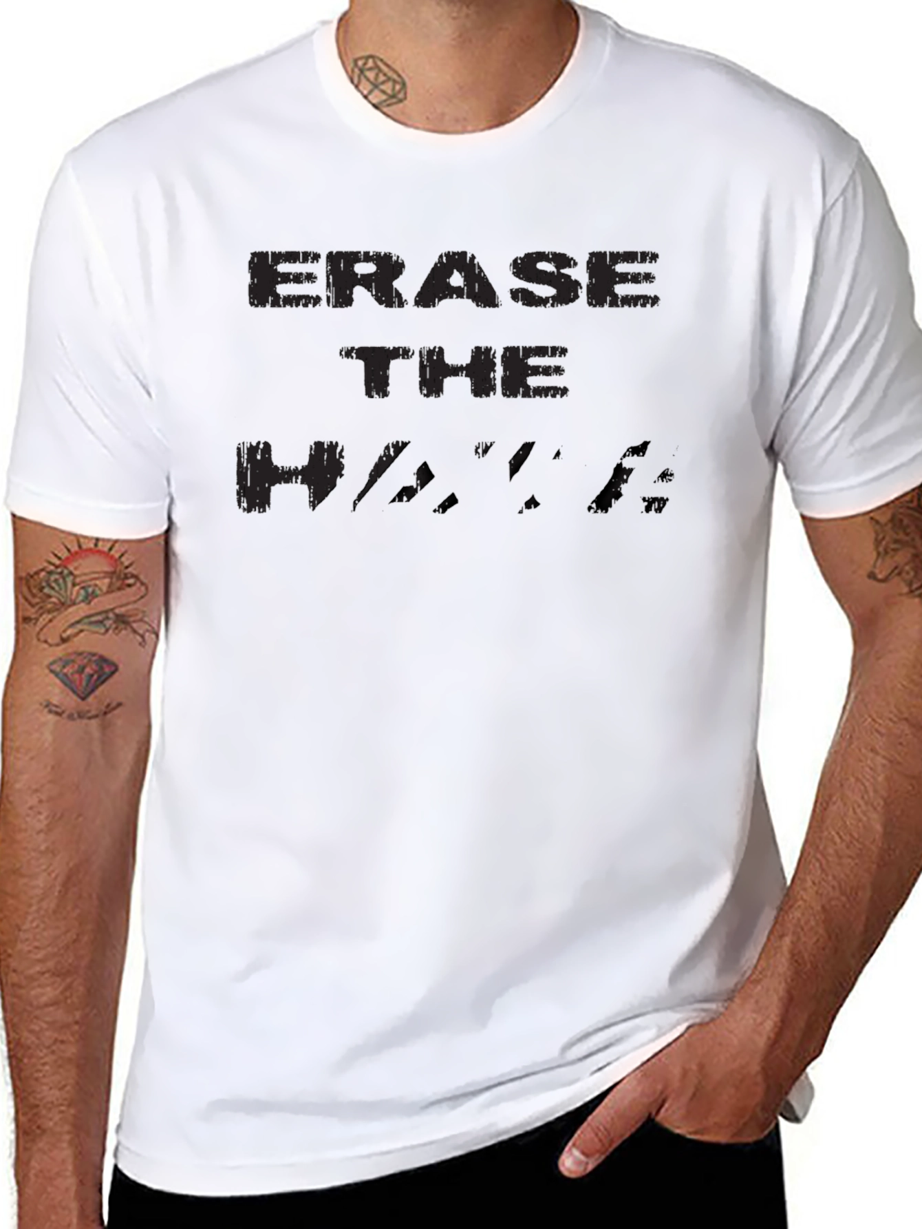 Erase The Haters Black Graphic Tee