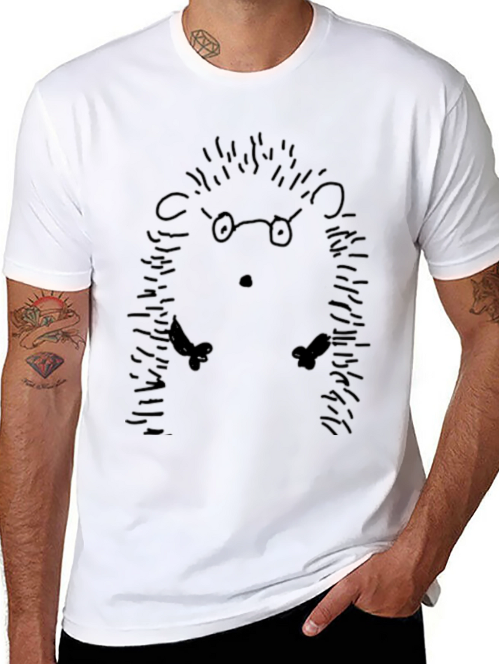 Whimsical Hedgehog Graphic Tee