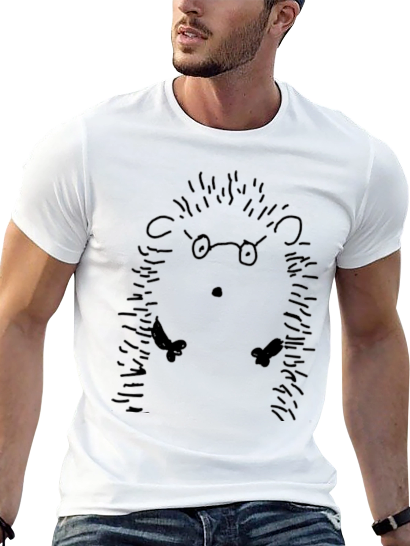 Whimsical Hedgehog Graphic Tee