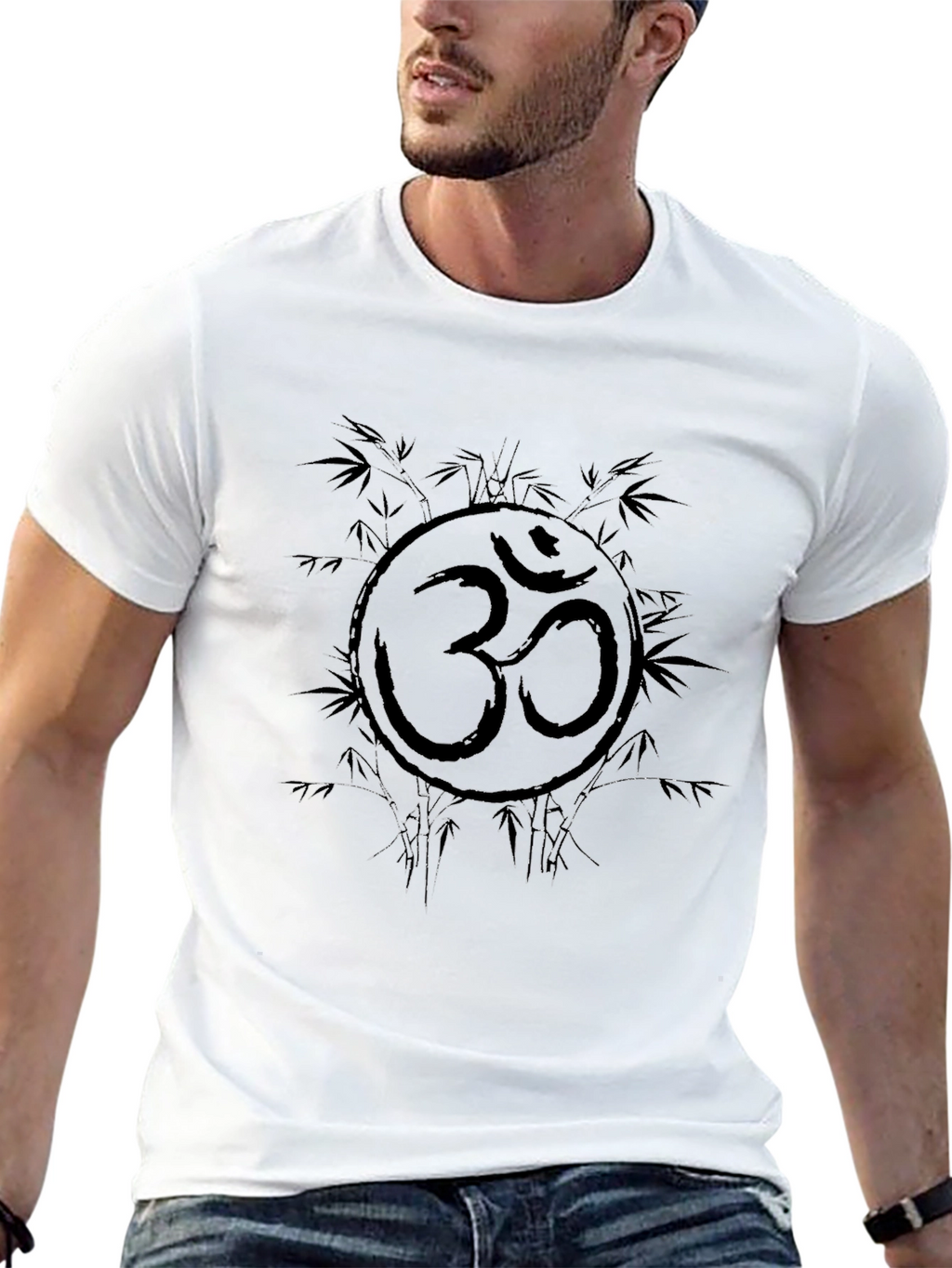 Om Symbol Black Graphic Tee - Meditative Style