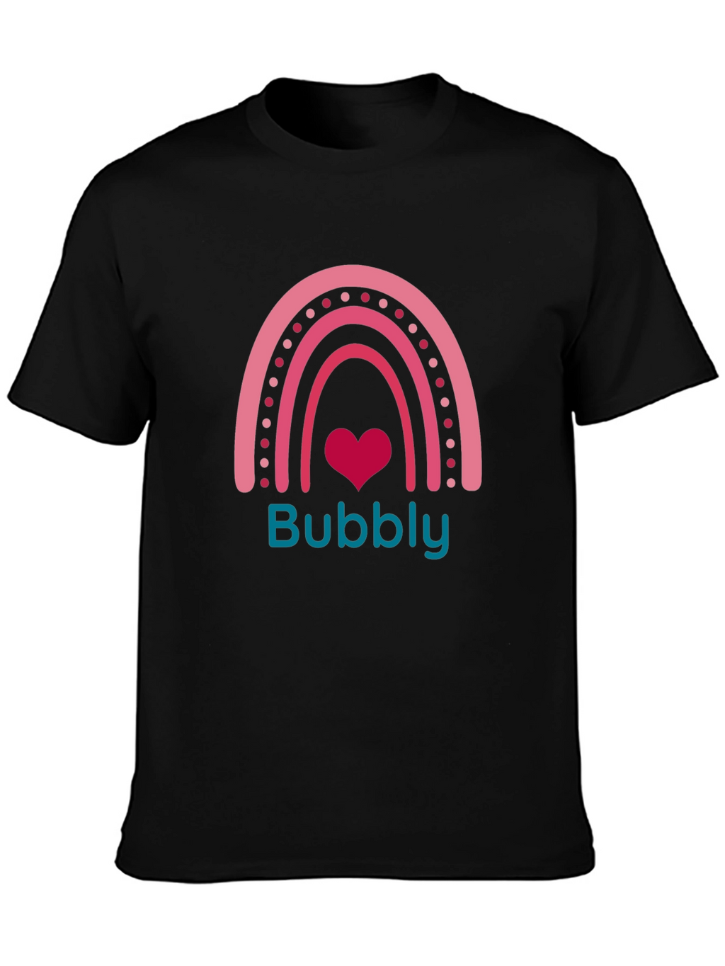 Bubbly Rainbow Heart Tee - Cute Graphic T-Shirt