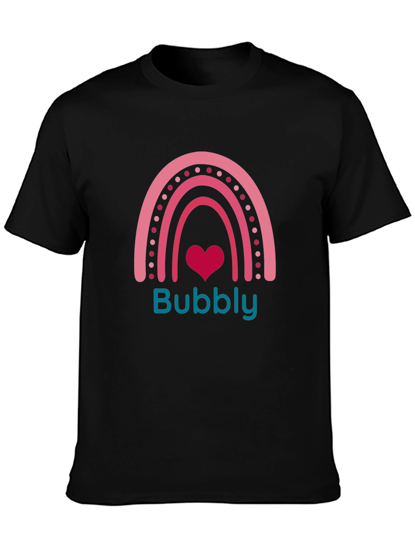 Bubbly Rainbow Heart Tee - Cute Graphic T-Shirt