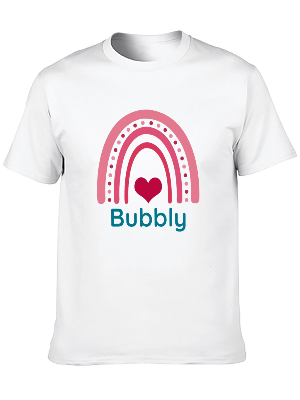 Bubbly Rainbow Heart Tee - Cute Graphic T-Shirt