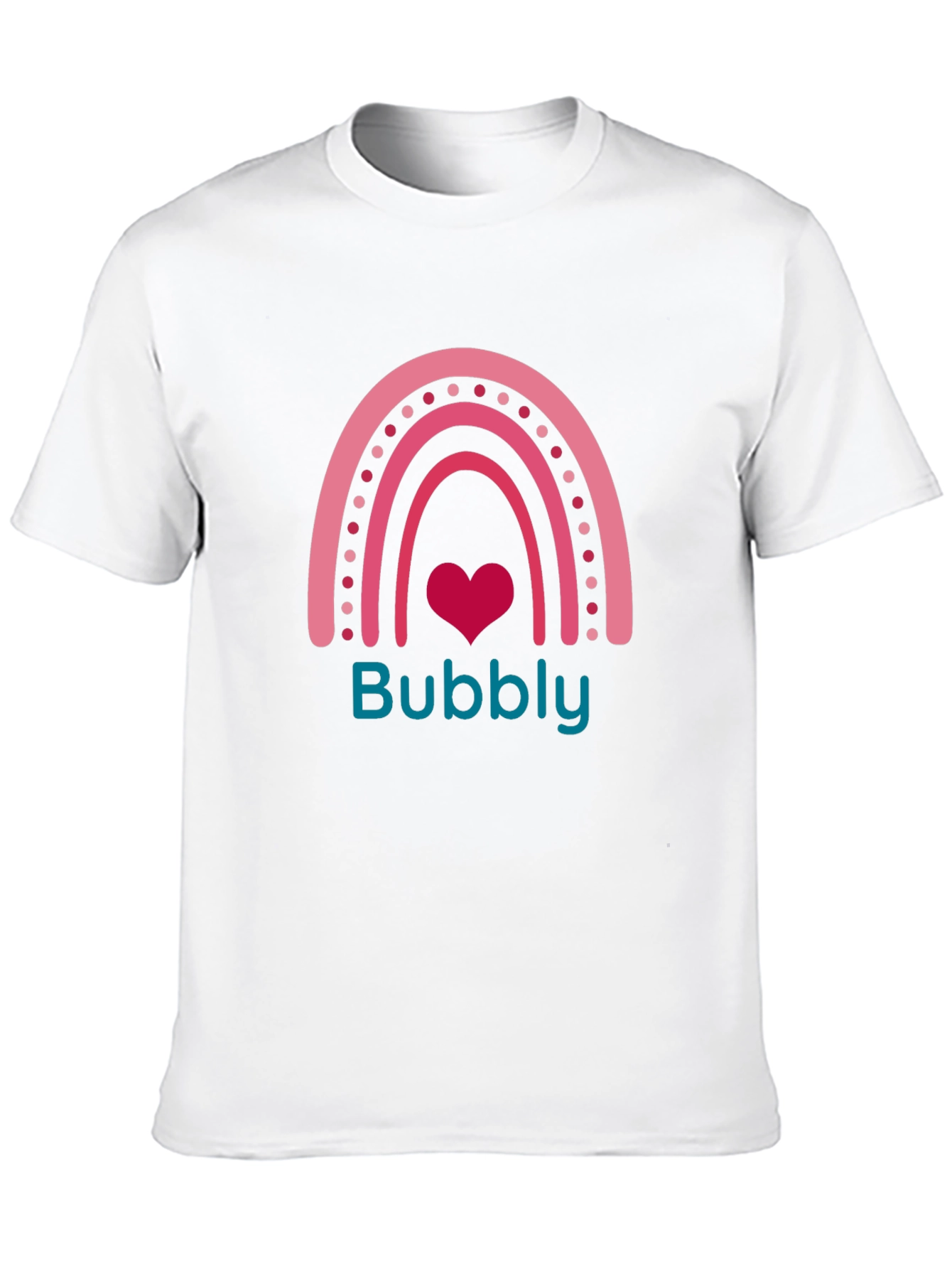 Bubbly Rainbow Heart Tee - Cute Graphic T-Shirt