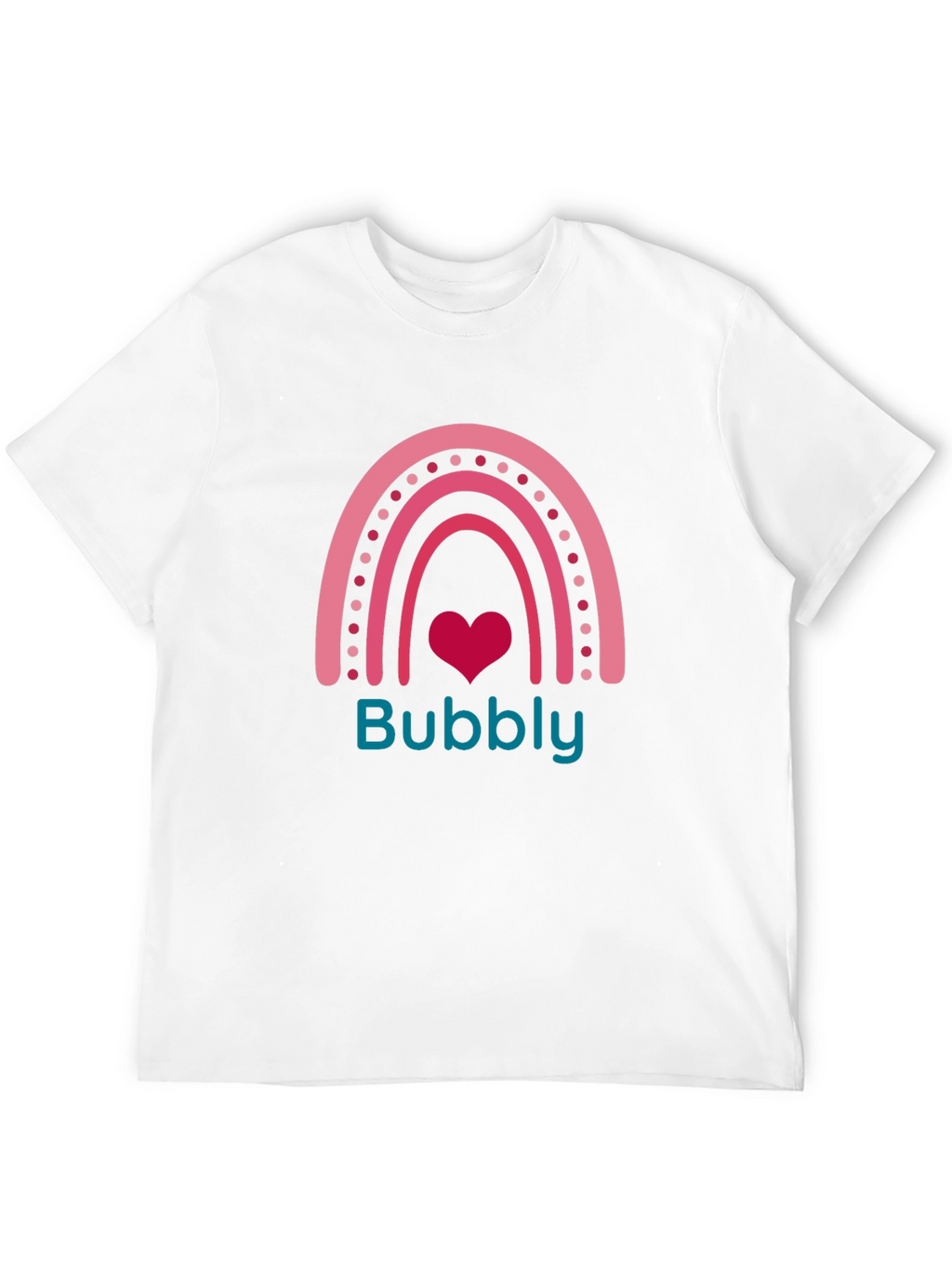 Bubbly Rainbow Heart Tee - Cute Graphic T-Shirt