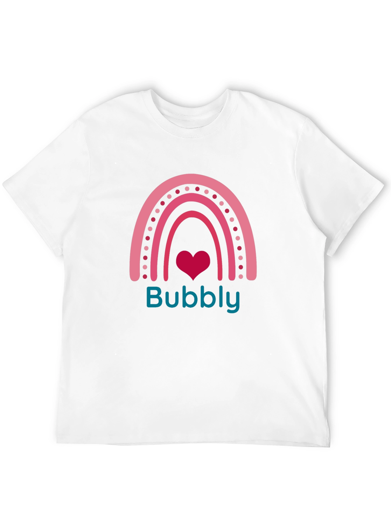 Bubbly Rainbow Heart Tee - Cute Graphic T-Shirt