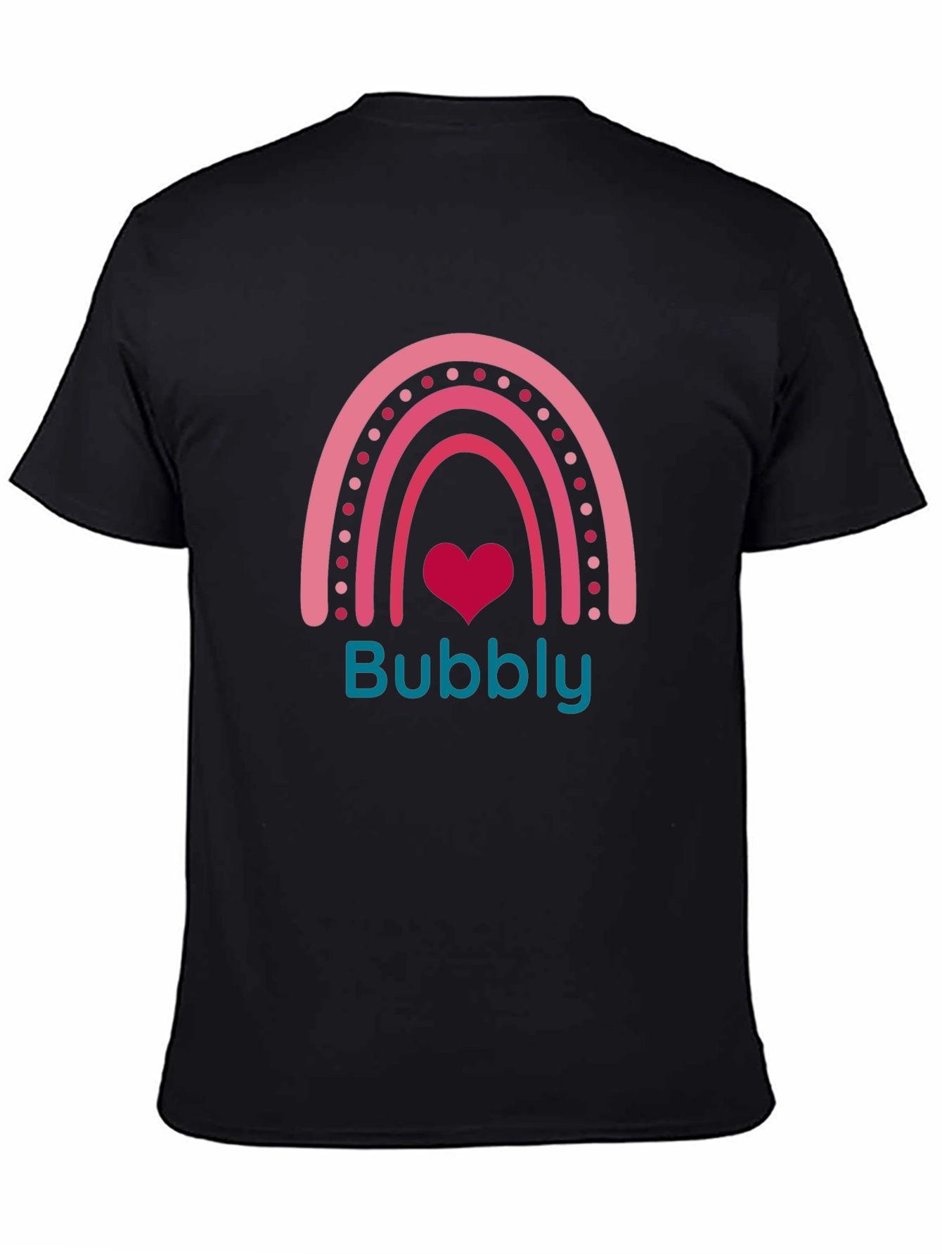 Bubbly Rainbow Heart Tee - Cute Graphic T-Shirt