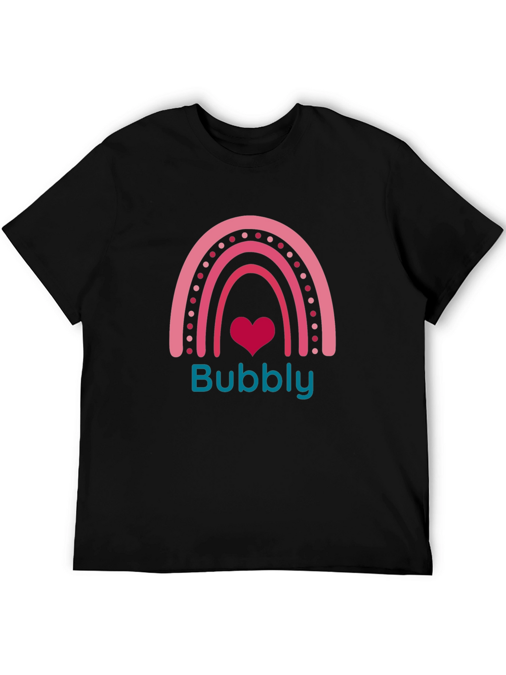Bubbly Rainbow Heart Tee - Cute Graphic T-Shirt
