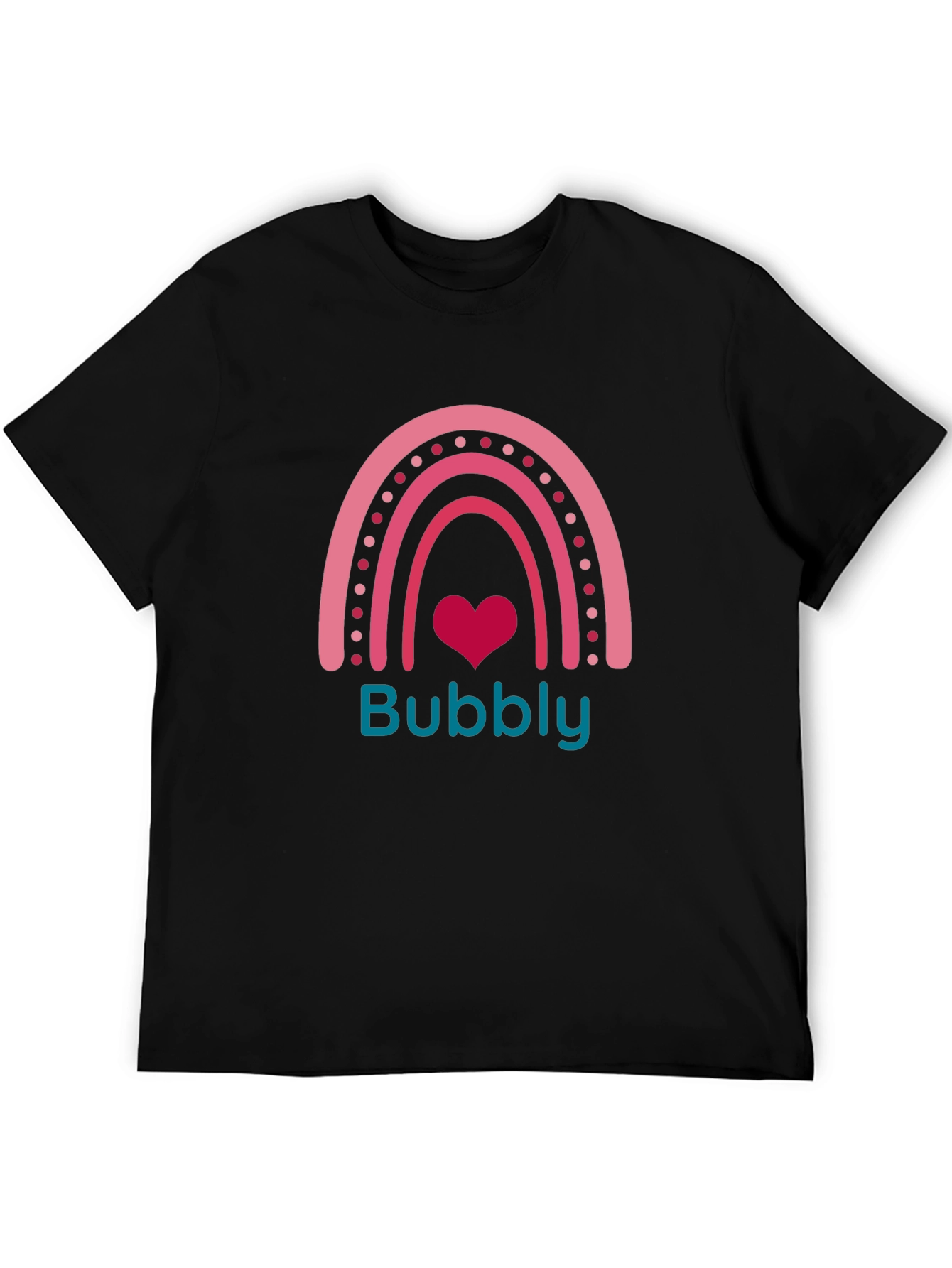 Bubbly Rainbow Heart Tee - Cute Graphic T-Shirt