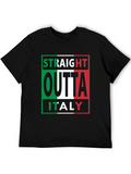 Straight Outta Italy Black T-Shirt