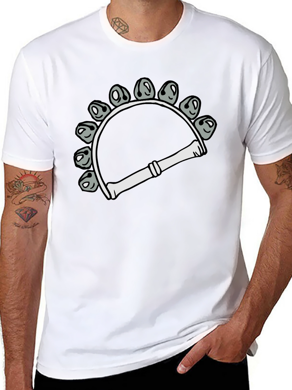 Tambourine Graphic T-Shirt - Musical Instrument Design