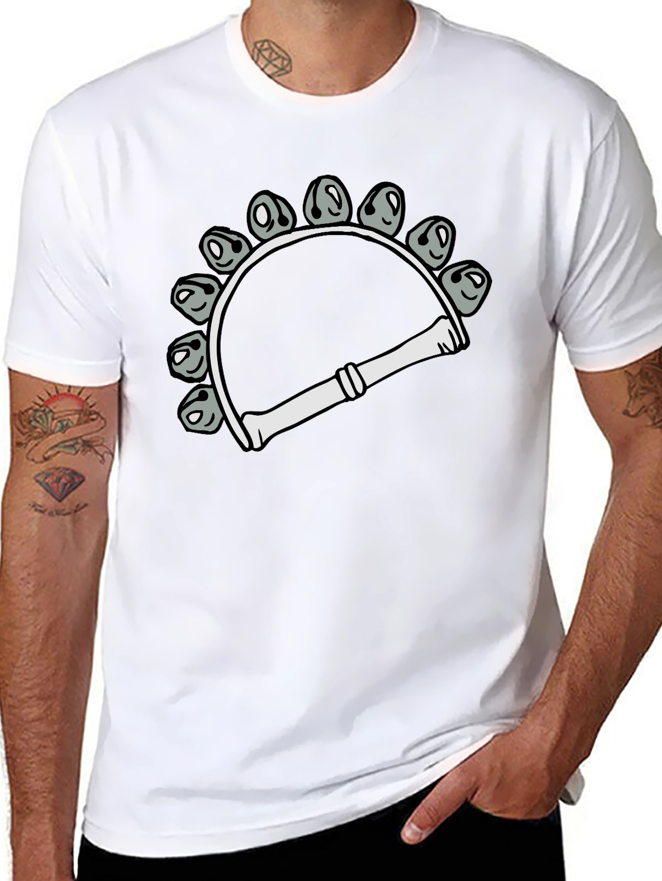 Tambourine Graphic T-Shirt - Musical Instrument Design