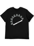 Tambourine Graphic T-Shirt - Musical Instrument Design