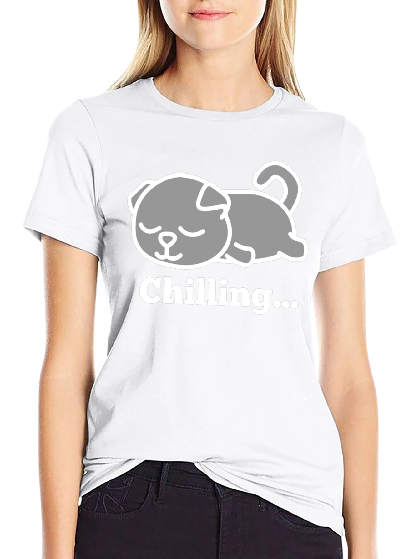 Chilling Dog Tee - Relaxed Comfort