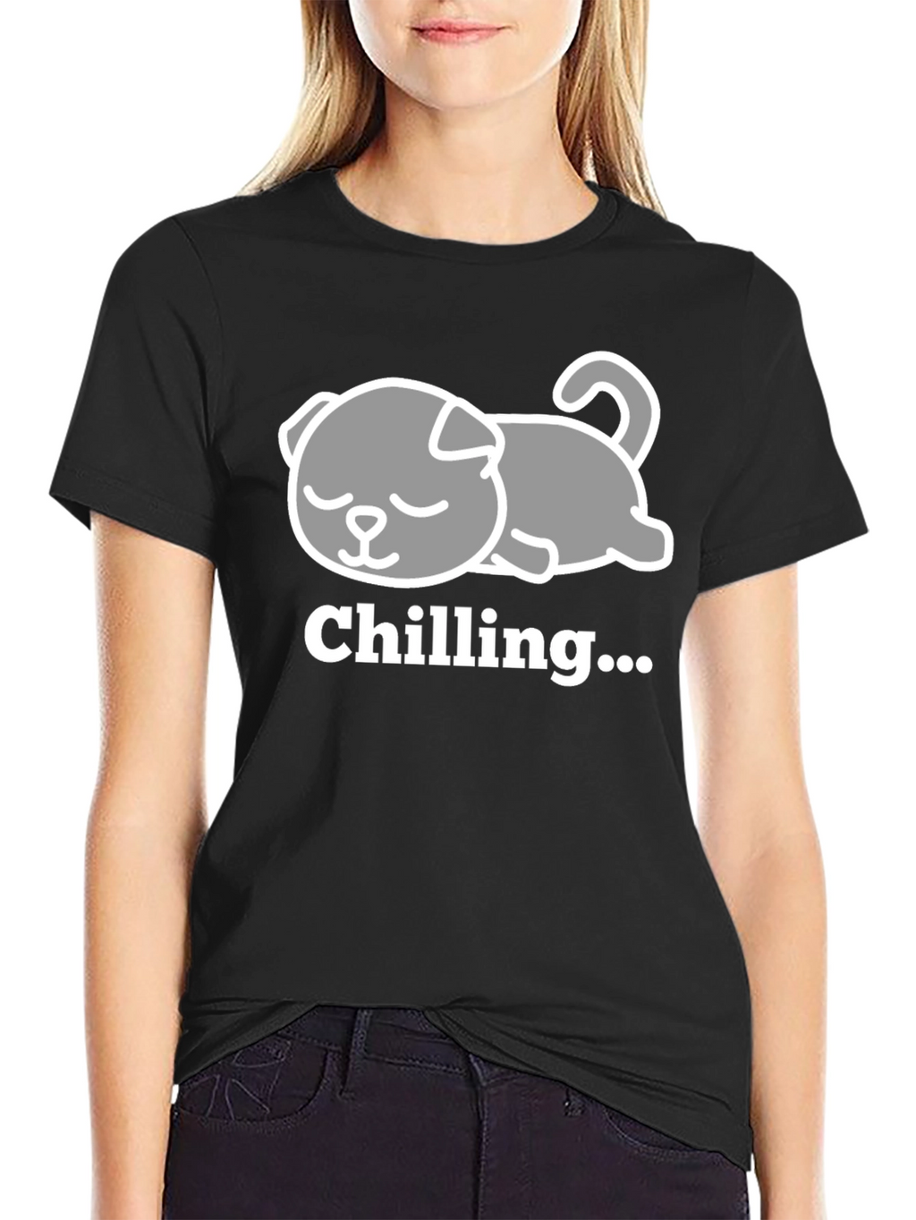 Chilling Dog Tee - Relaxed Comfort