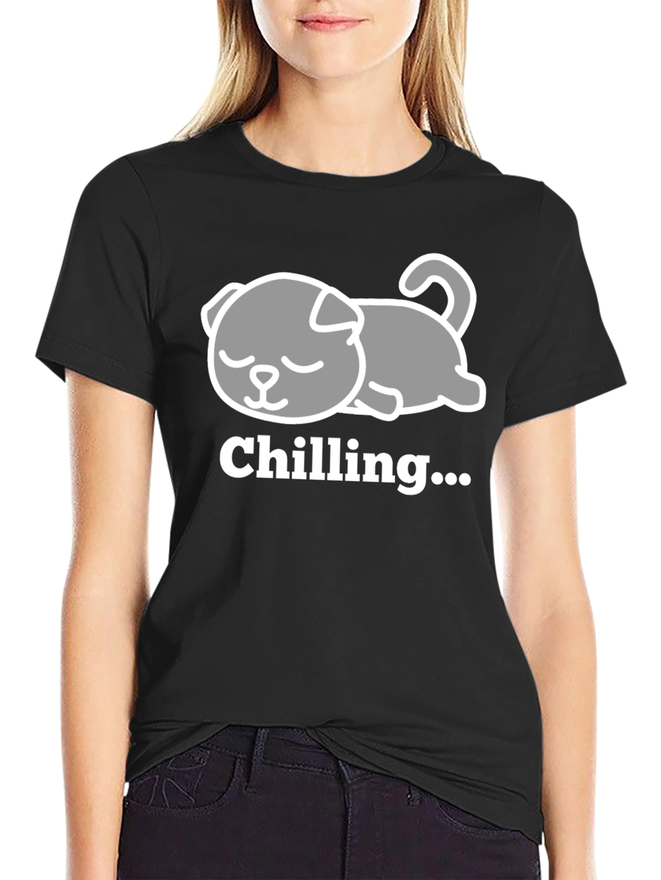 Chilling Dog Tee - Relaxed Comfort