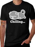 Chilling Dog Tee - Relaxed Comfort