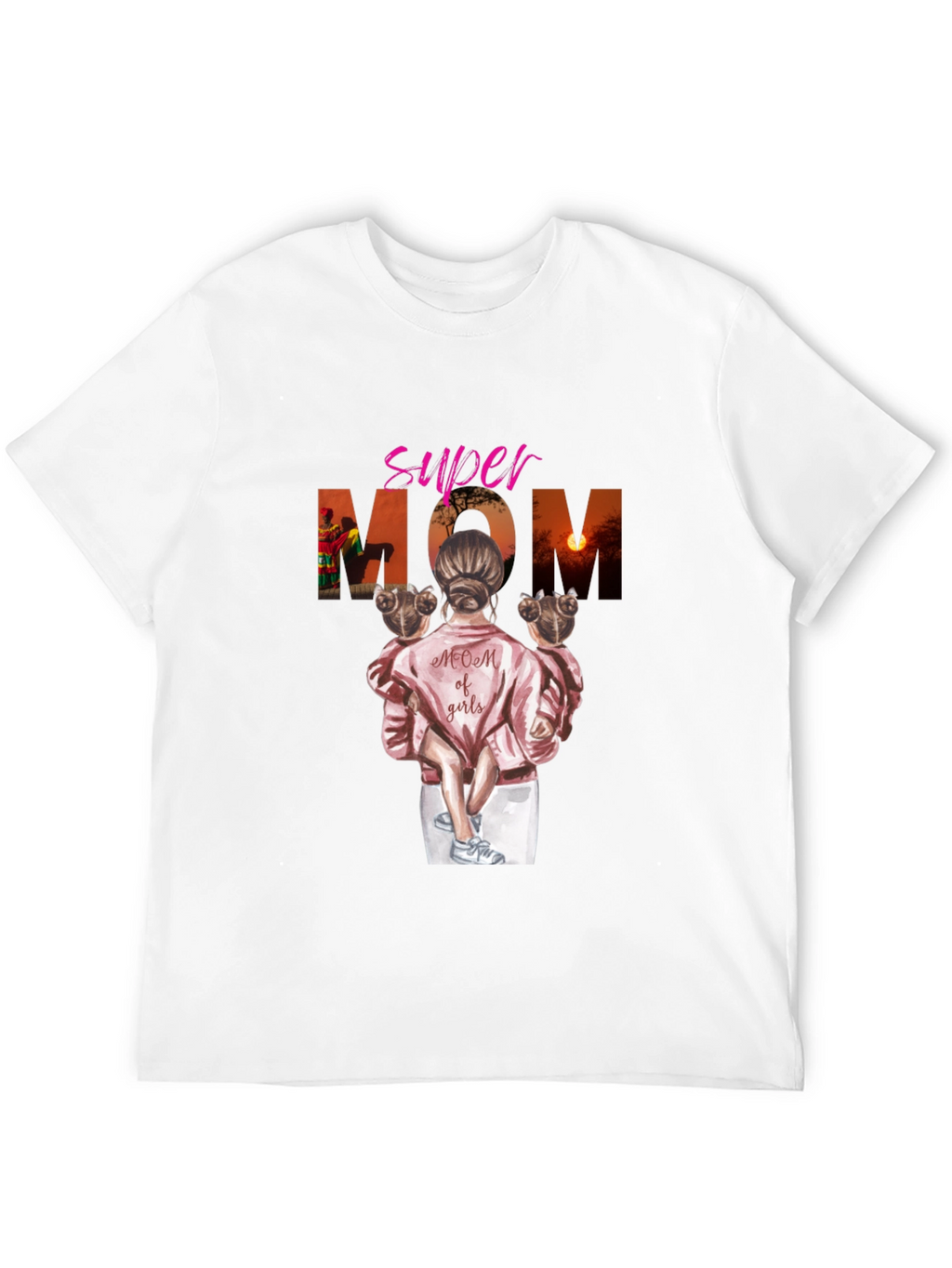 Super Mom of Girls Graphic T-Shirt
