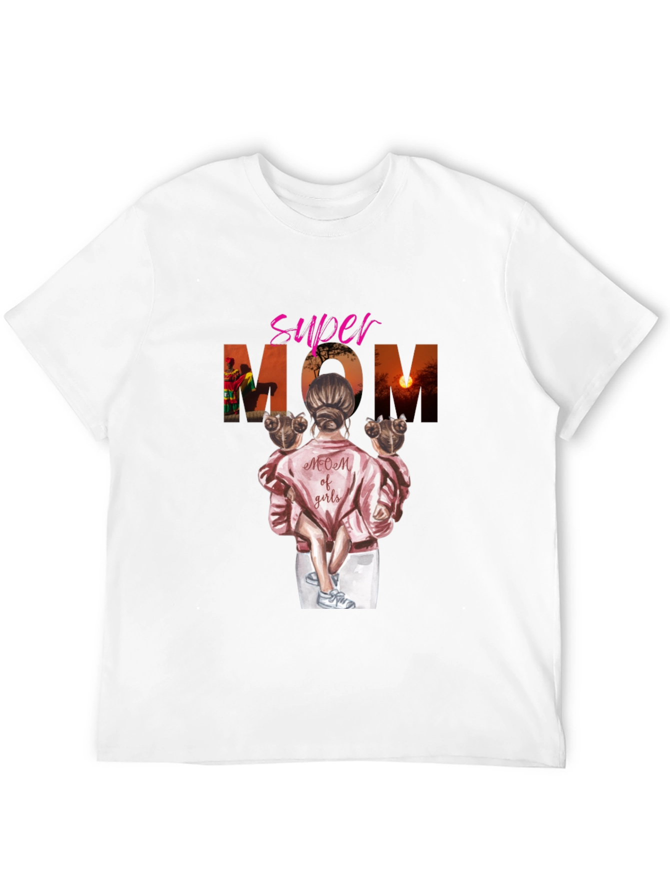 Super Mom of Girls Graphic T-Shirt