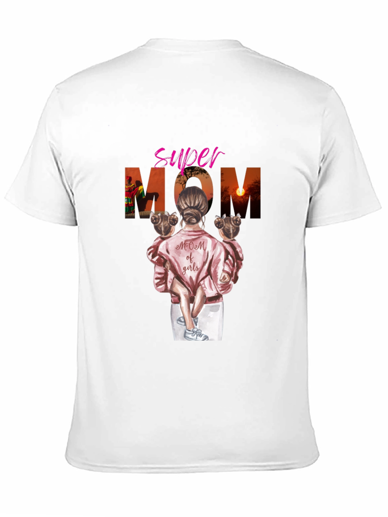 Super Mom of Girls Graphic T-Shirt