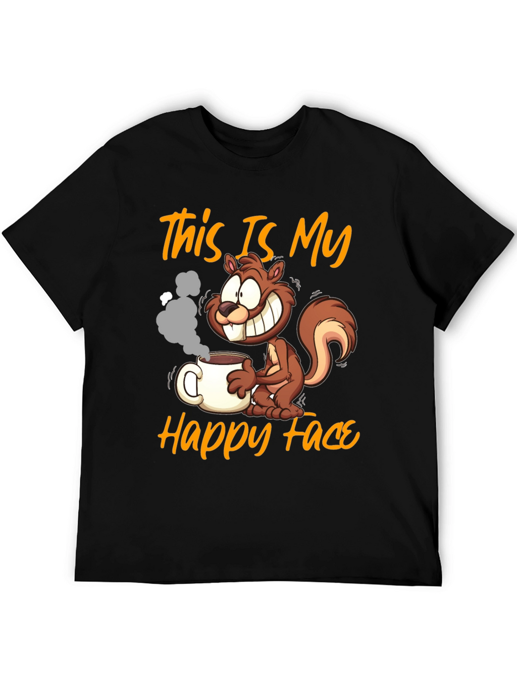 This Is My Happy Face Squirrel Coffee T-Shirt
