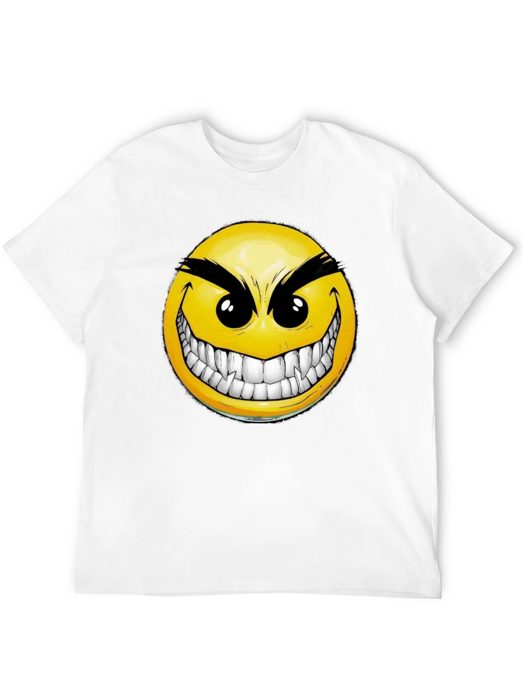 Evil Grin Smiley Face Graphic T-Shirt