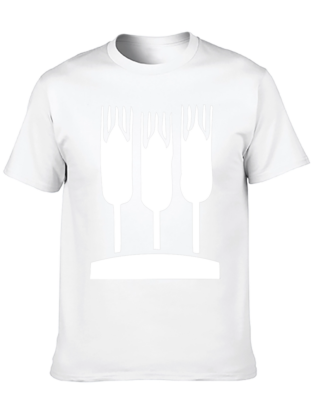 Abstract Wheat Graphic Black T-Shirt