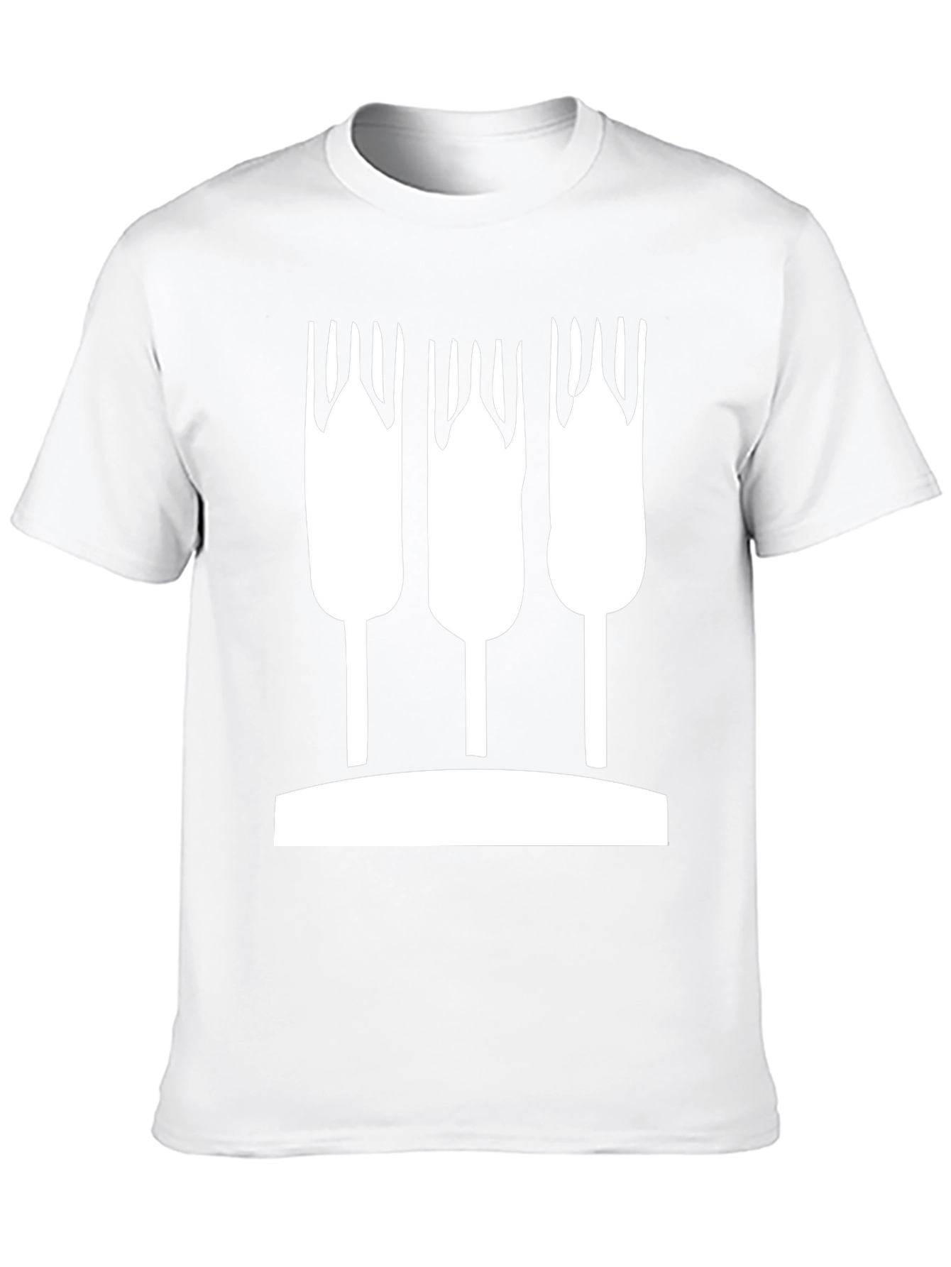 Abstract Wheat Graphic Black T-Shirt
