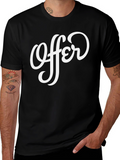 Stylish Offer Graphic Print Black T-Shirt