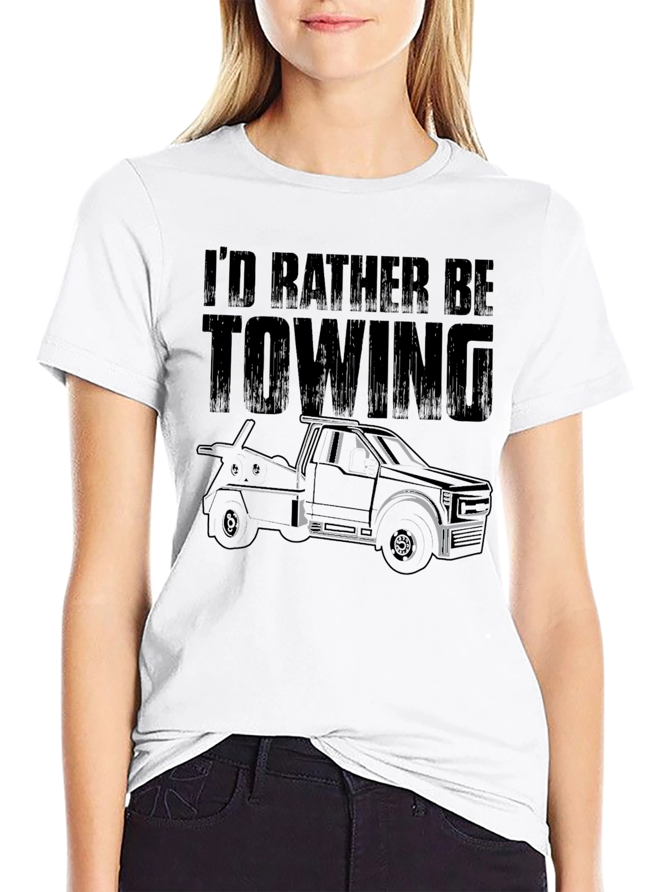 Id Rather Be Towing T-Shirt Tow Truck Tee