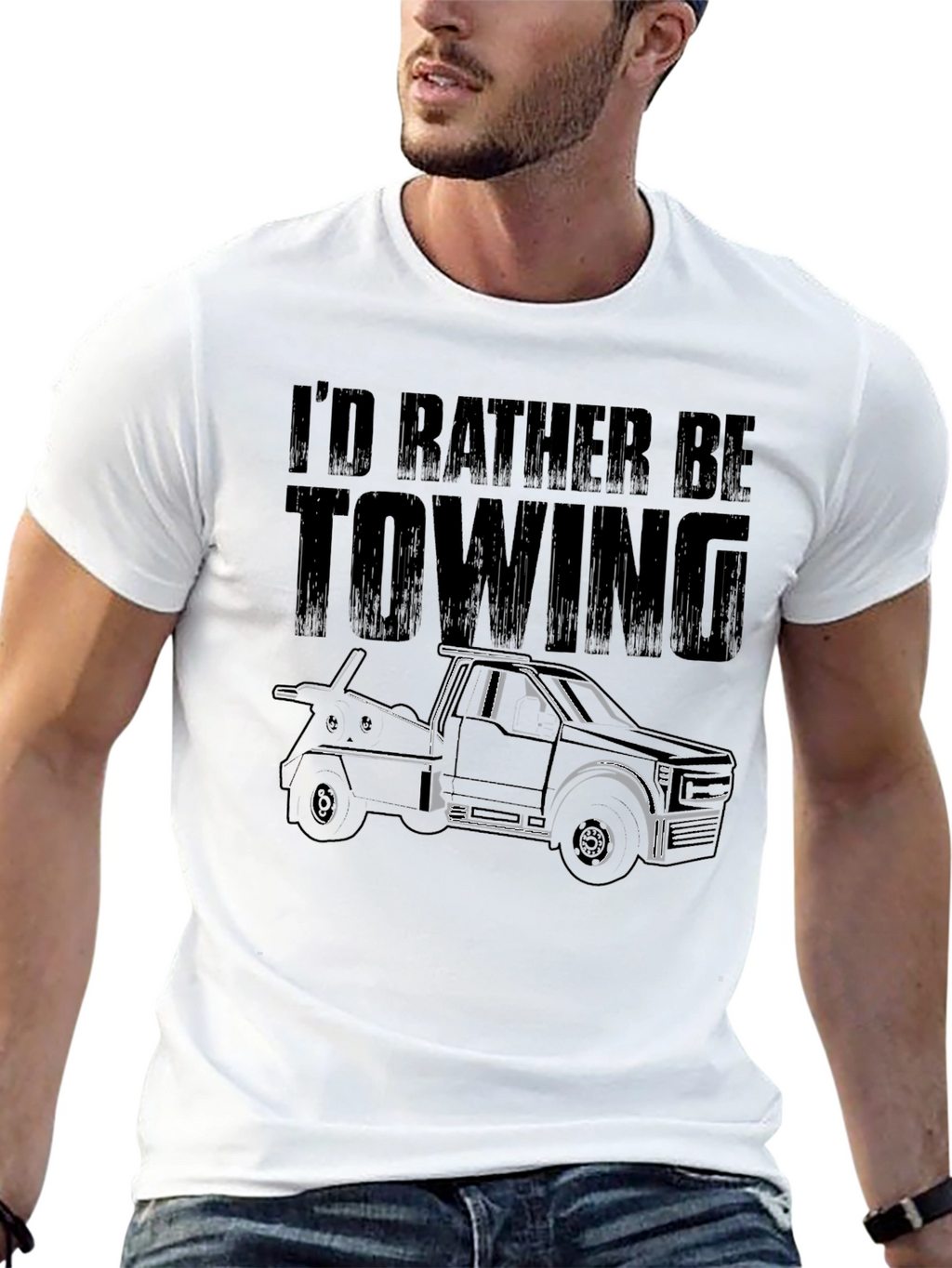 Id Rather Be Towing T-Shirt Tow Truck Tee