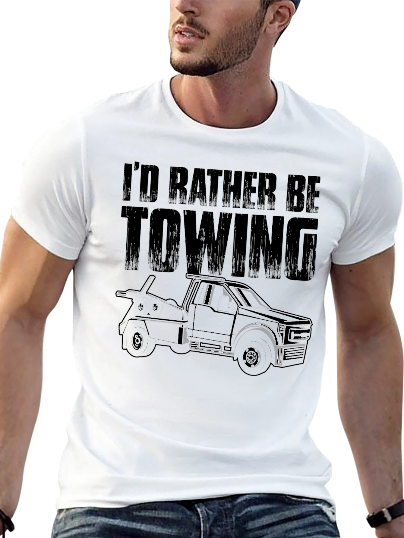 Id Rather Be Towing T-Shirt Tow Truck Tee