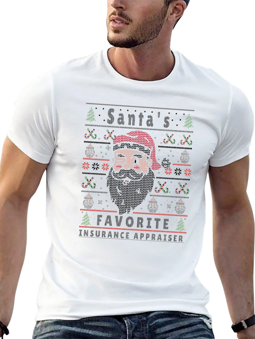 Santas Favorite Insurance Appraiser Christmas T-Shirt