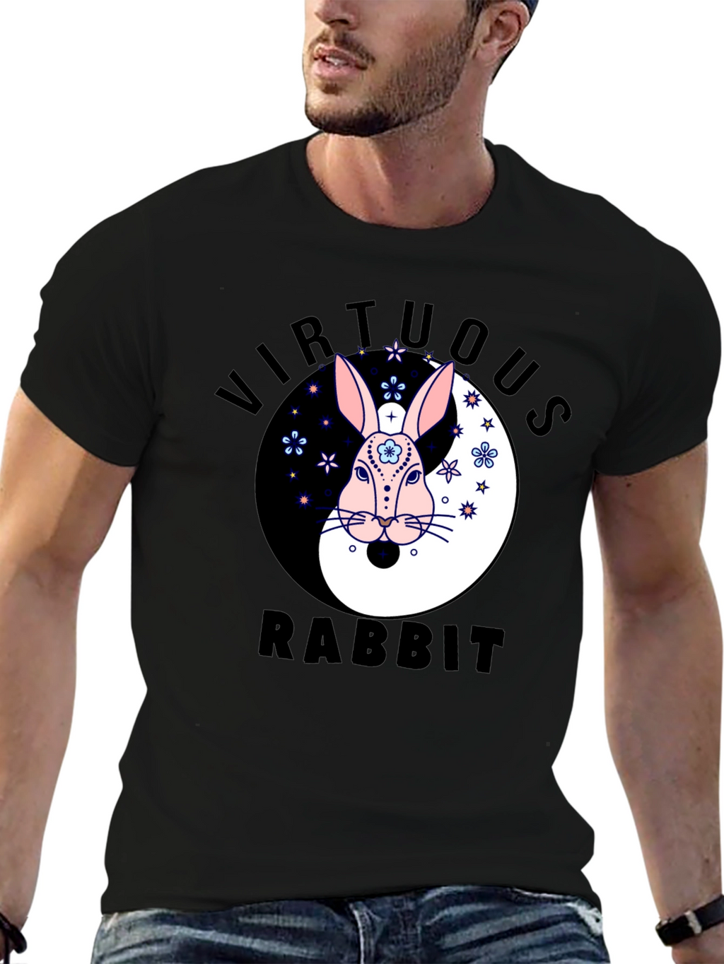 Virtuous Rabbit Yin Yang T-Shirt