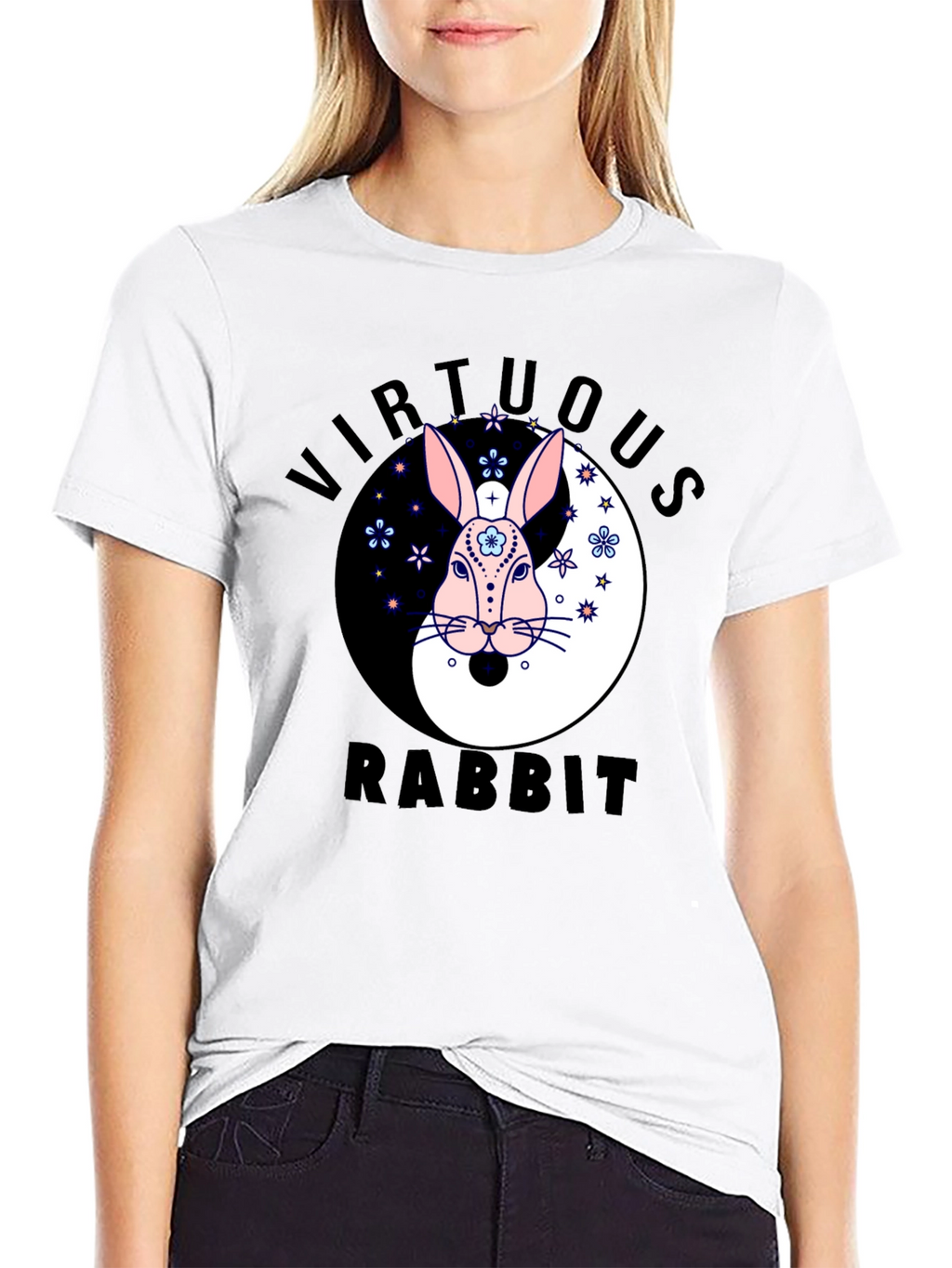 Virtuous Rabbit Yin Yang T-Shirt