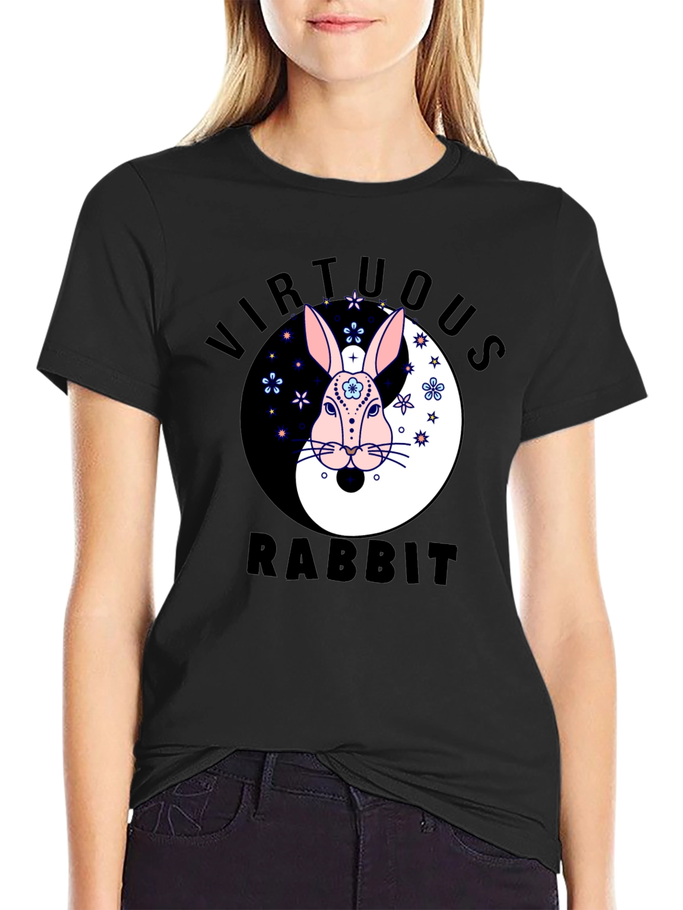Virtuous Rabbit Yin Yang T-Shirt
