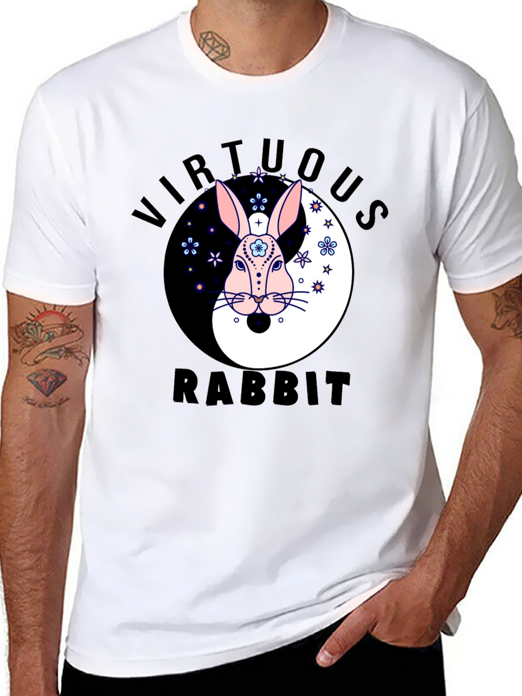 Virtuous Rabbit Yin Yang T-Shirt