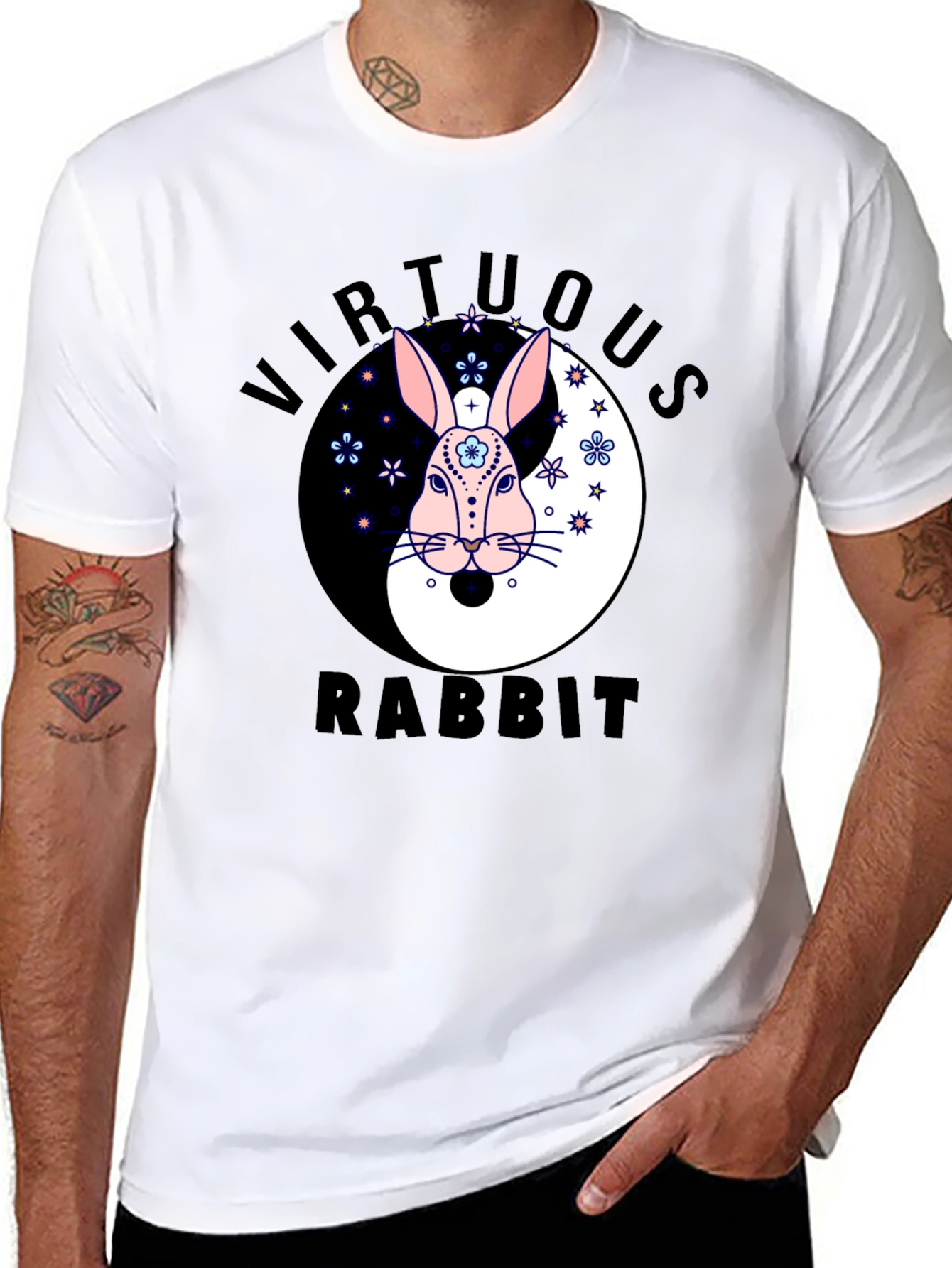 Virtuous Rabbit Yin Yang T-Shirt
