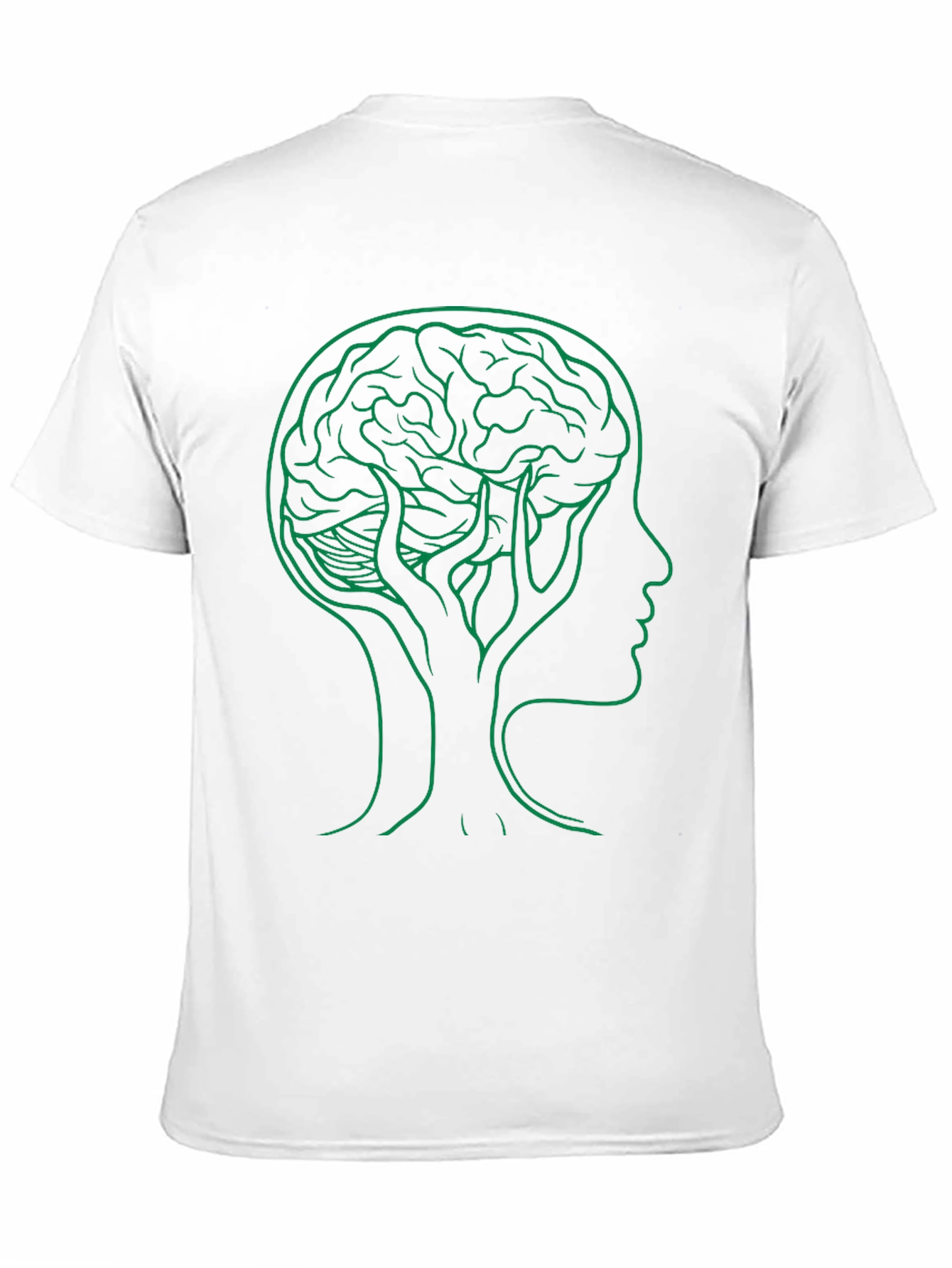 Brain Tree Graphic Tee - Black Cotton Crew Neck